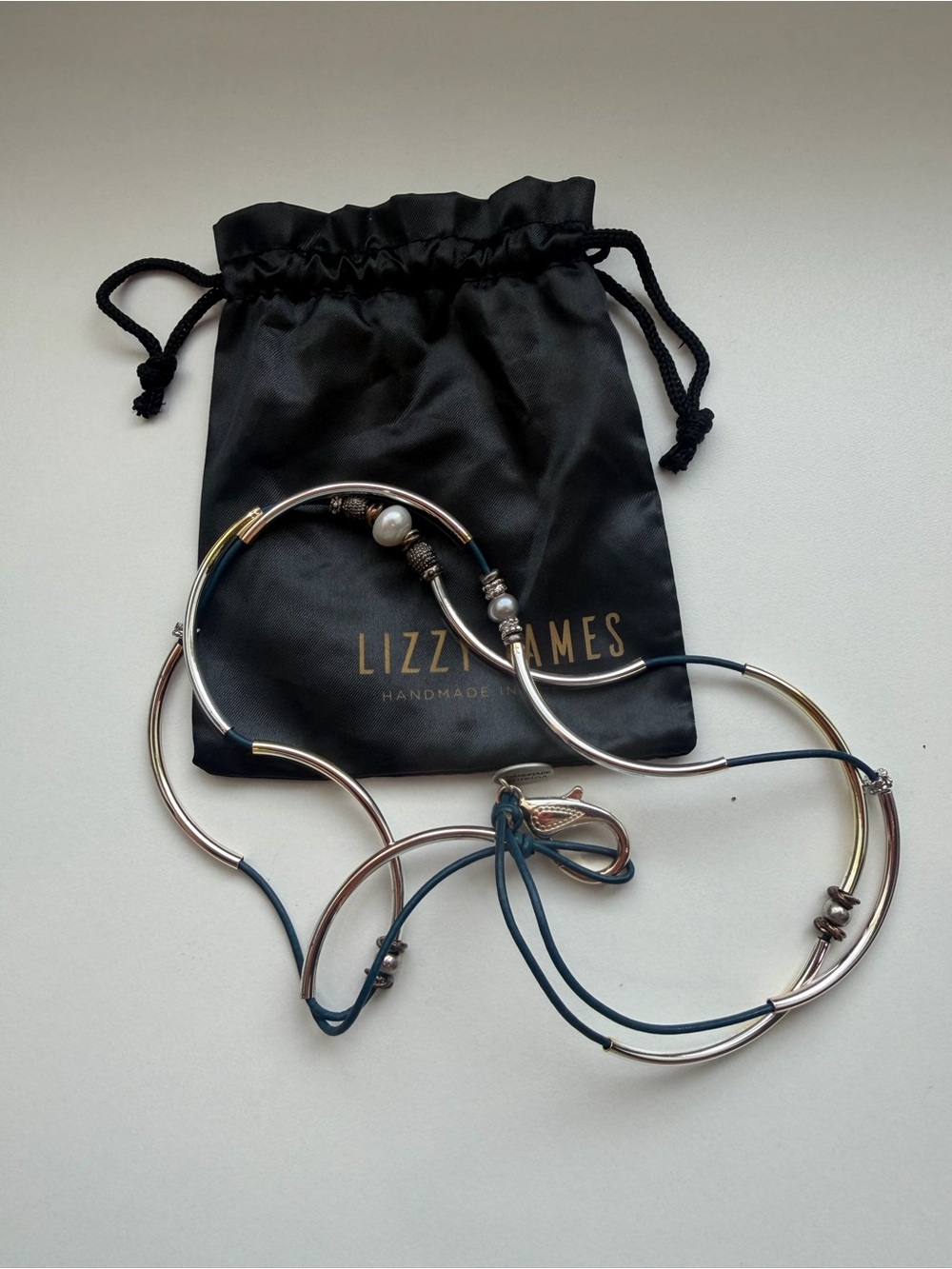 Lizzy James Black wraparound bracelet